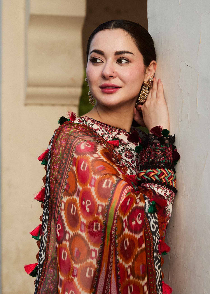 Hussain Rehar | SS Lawn 24 | Fawn - Pakistani Clothes for women, in United Kingdom and United States