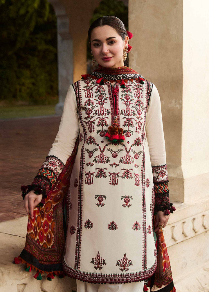 Hussain Rehar | SS Lawn 24 | Fawn - Pakistani Clothes for women, in United Kingdom and United States