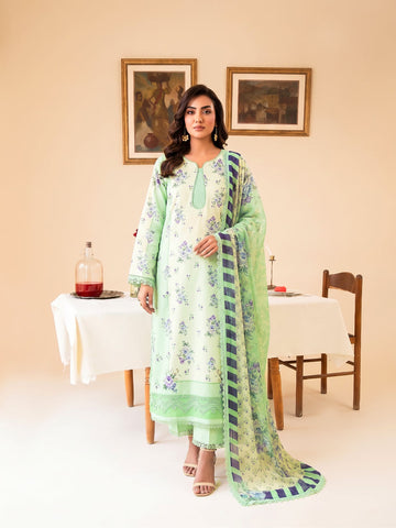 Faiza Faisal | FNF Printed Lawn | LEAF LUSH