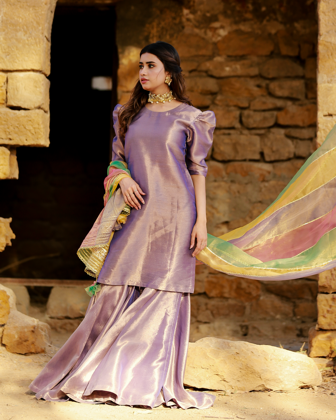 Zar | Gharara Formals | Purple