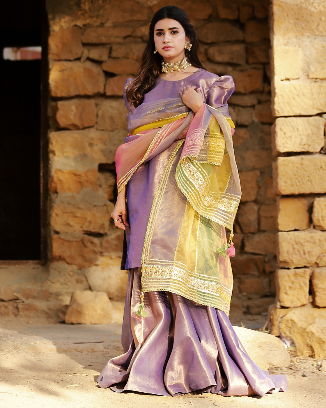 Zar | Gharara Formals | Purple