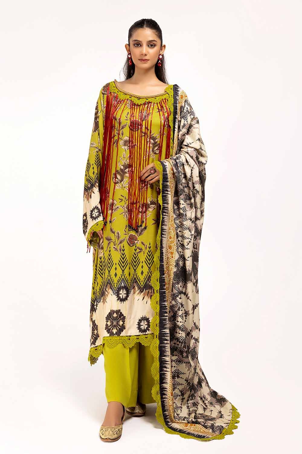 Gul Ahmed | Winter Collection 24 | Linen Suit LT-42012