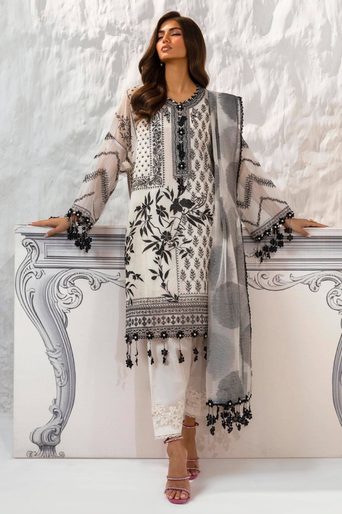 Sana Safinaz | Muzlin Summer 24 | 010B-CT - Pakistani Clothes for women, in United Kingdom and United States