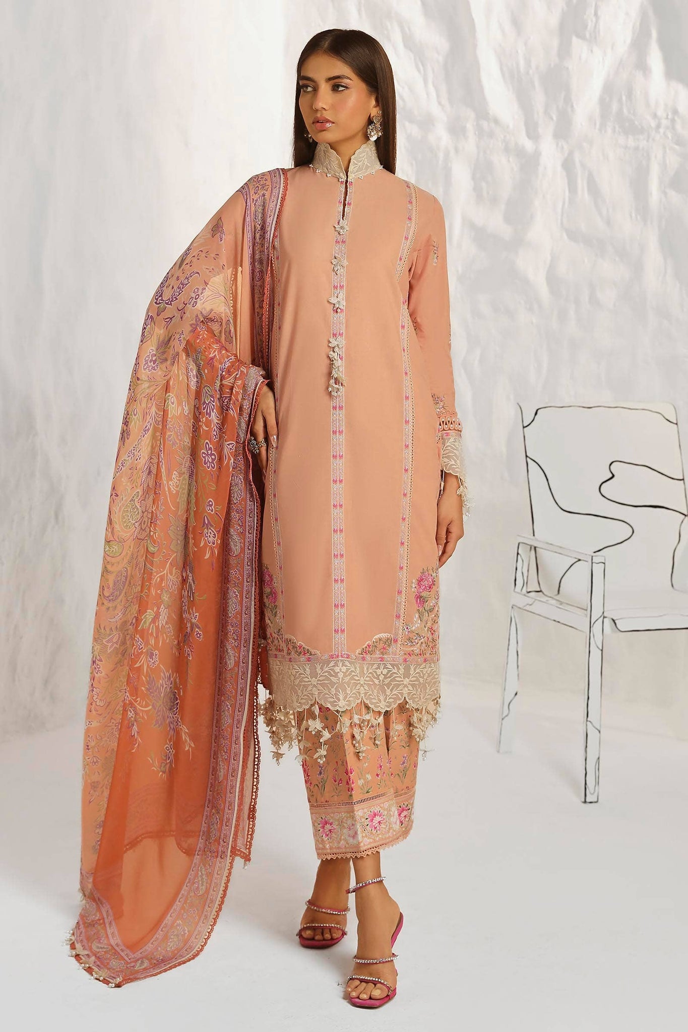 Sana Safinaz | Muzlin Summer 24 | 014B-CJ - Pakistani Clothes for women, in United Kingdom and United States