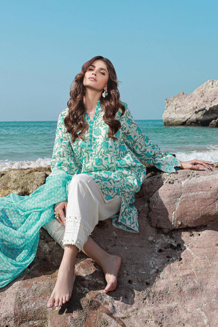 Sana Safinaz | Mahay Spring 24 | H241-002A-2BI - Hoorain Designer Wear - Pakistani Ladies Branded Stitched Clothes in United Kingdom, United states, CA and Australia