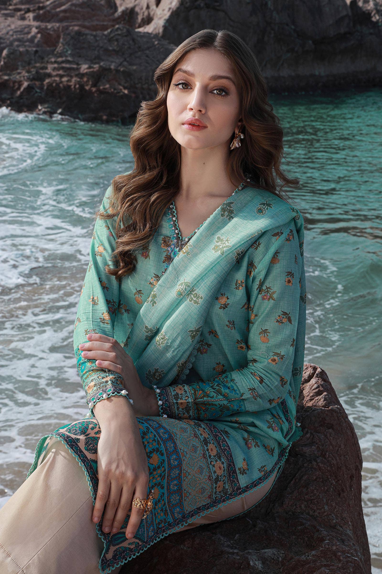 Sana Safinaz | Mahay Spring 24 | H241-017B-2BK - Pakistani Clothes for women, in United Kingdom and United States