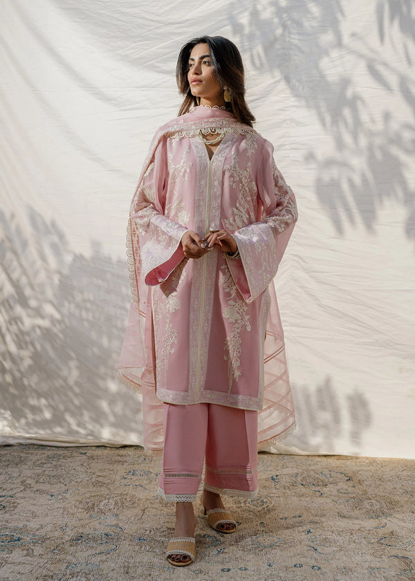 Mahgul | Eid Edit 2024 | Blush Coral - Hoorain Designer Wear - Pakistani Ladies Branded Stitched Clothes in United Kingdom, United states, CA and Australia