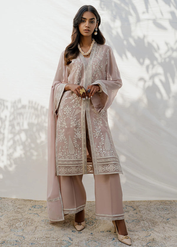 Mahgul | Eid Edit 2024 | Mauve Flora - Hoorain Designer Wear - Pakistani Ladies Branded Stitched Clothes in United Kingdom, United states, CA and Australia