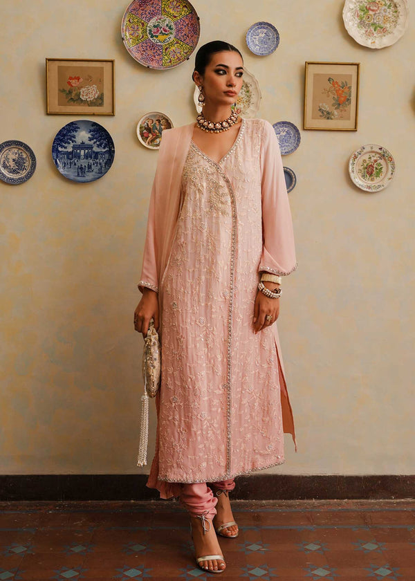 Mahgul | Eid Edit 2024 | Pink Shade - Hoorain Designer Wear - Pakistani Ladies Branded Stitched Clothes in United Kingdom, United states, CA and Australia