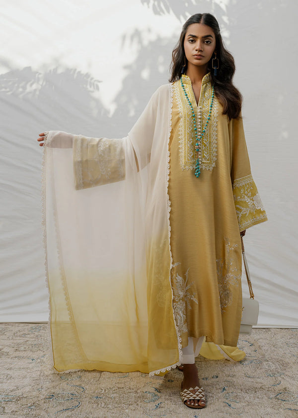 Mahgul | Eid Edit 2024 | Yellow Gold - Hoorain Designer Wear - Pakistani Ladies Branded Stitched Clothes in United Kingdom, United states, CA and Australia
