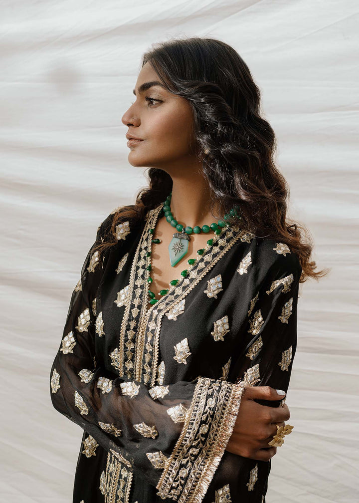 Mahgul | Eid Edit 2024 | Black Stone - Hoorain Designer Wear - Pakistani Ladies Branded Stitched Clothes in United Kingdom, United states, CA and Australia