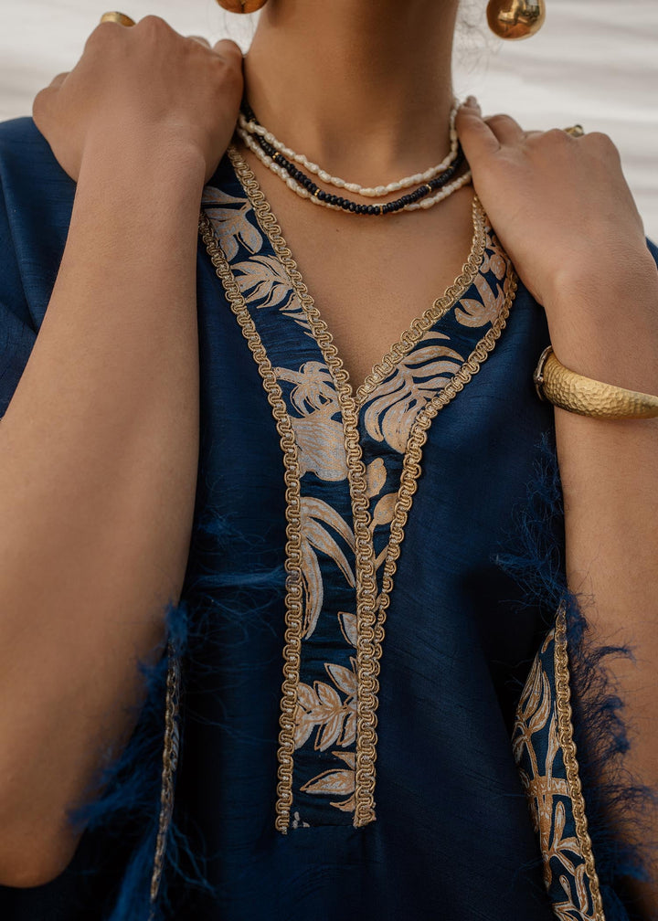 Mahgul | Eid Edit 2024 | Cobalt Sea - Hoorain Designer Wear - Pakistani Ladies Branded Stitched Clothes in United Kingdom, United states, CA and Australia