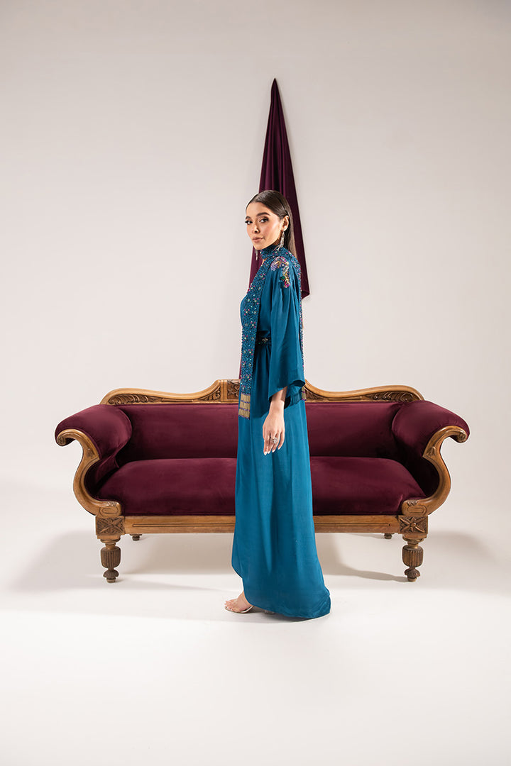 Maria Osama Khan | Tiffany Formals | Sapphire - Hoorain Designer Wear - Pakistani Ladies Branded Stitched Clothes in United Kingdom, United states, CA and Australia