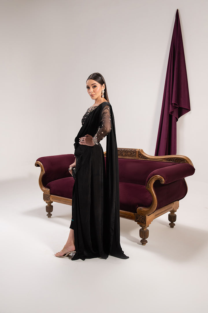 Maria Osama Khan | Tiffany Formals | Obsidian - Hoorain Designer Wear - Pakistani Designer Clothes for women, in United Kingdom, United states, CA and Australia