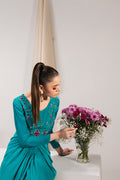 Maria Osama Khan | Tiffany Formals | Aquamarine - Pakistani Clothes for women, in United Kingdom and United States