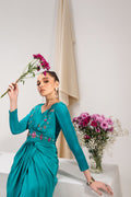 Maria Osama Khan | Tiffany Formals | Aquamarine - Pakistani Clothes for women, in United Kingdom and United States