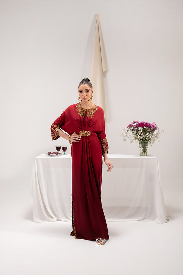 Maria Osama Khan | Tiffany Formals | Ruby - Hoorain Designer Wear - Pakistani Ladies Branded Stitched Clothes in United Kingdom, United states, CA and Australia