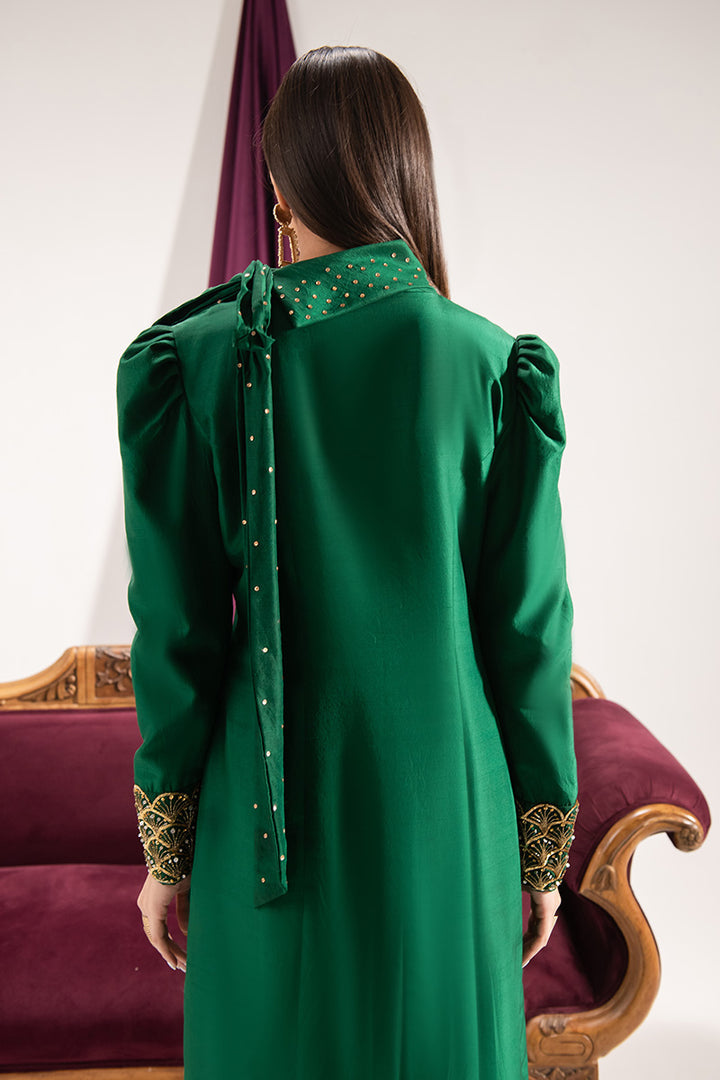 Maria Osama Khan | Tiffany Formals | Emerald - Hoorain Designer Wear - Pakistani Ladies Branded Stitched Clothes in United Kingdom, United states, CA and Australia