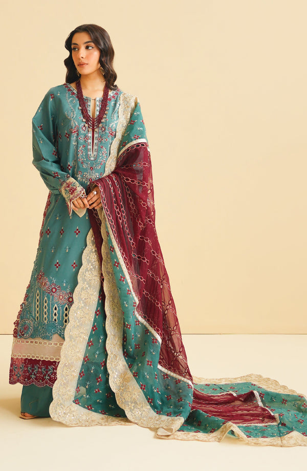 Maryum N Maria | Eid Luxury Lawn 24 | Laila - Hoorain Designer Wear - Pakistani Ladies Branded Stitched Clothes in United Kingdom, United states, CA and Australia
