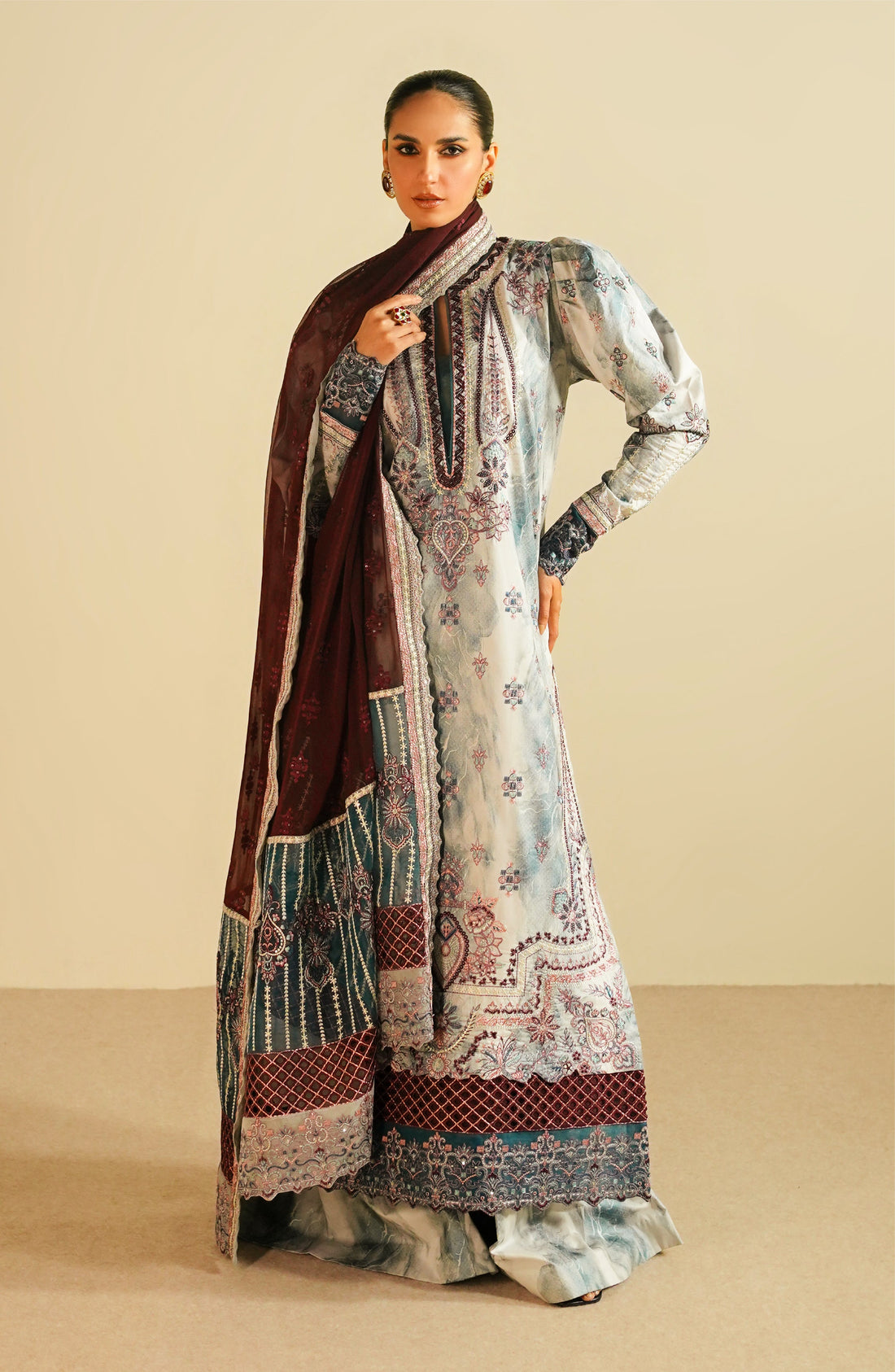 Maryum N Maria | Eid Luxury Lawn 24 | Jahanara - Pakistani Clothes for women, in United Kingdom and United States