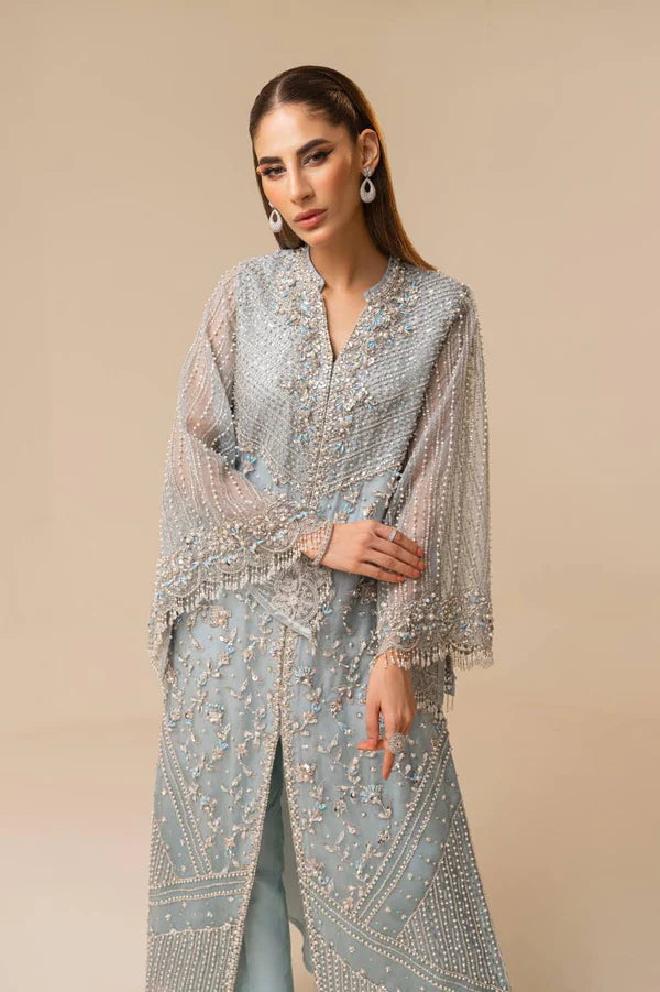 Jeem | Luxury Pret | MAYA BLUE - Hoorain Designer Wear - Pakistani Ladies Branded Stitched Clothes in United Kingdom, United states, CA and Australia