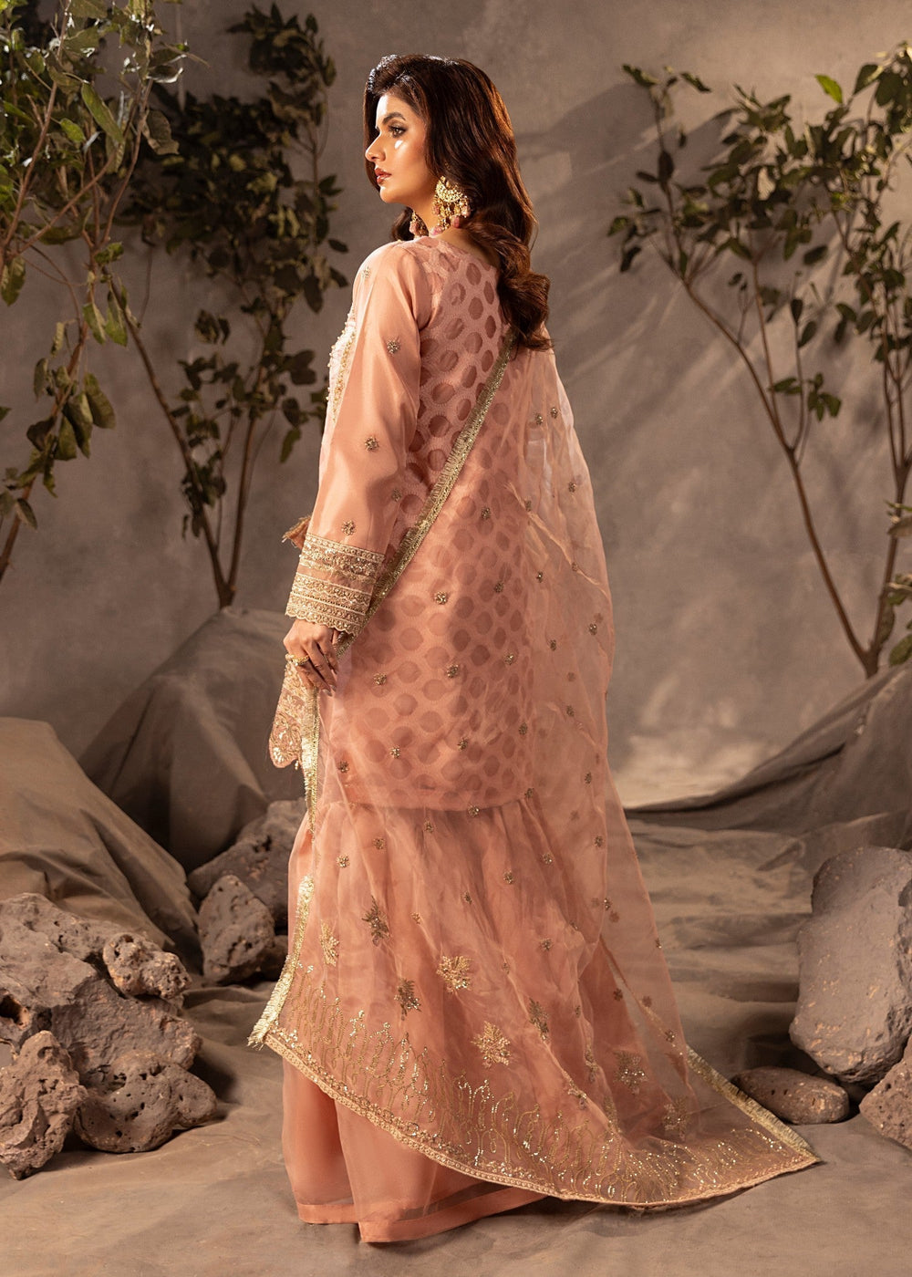 Diara Couture | Tabeer Formals | US-493 - PEACH