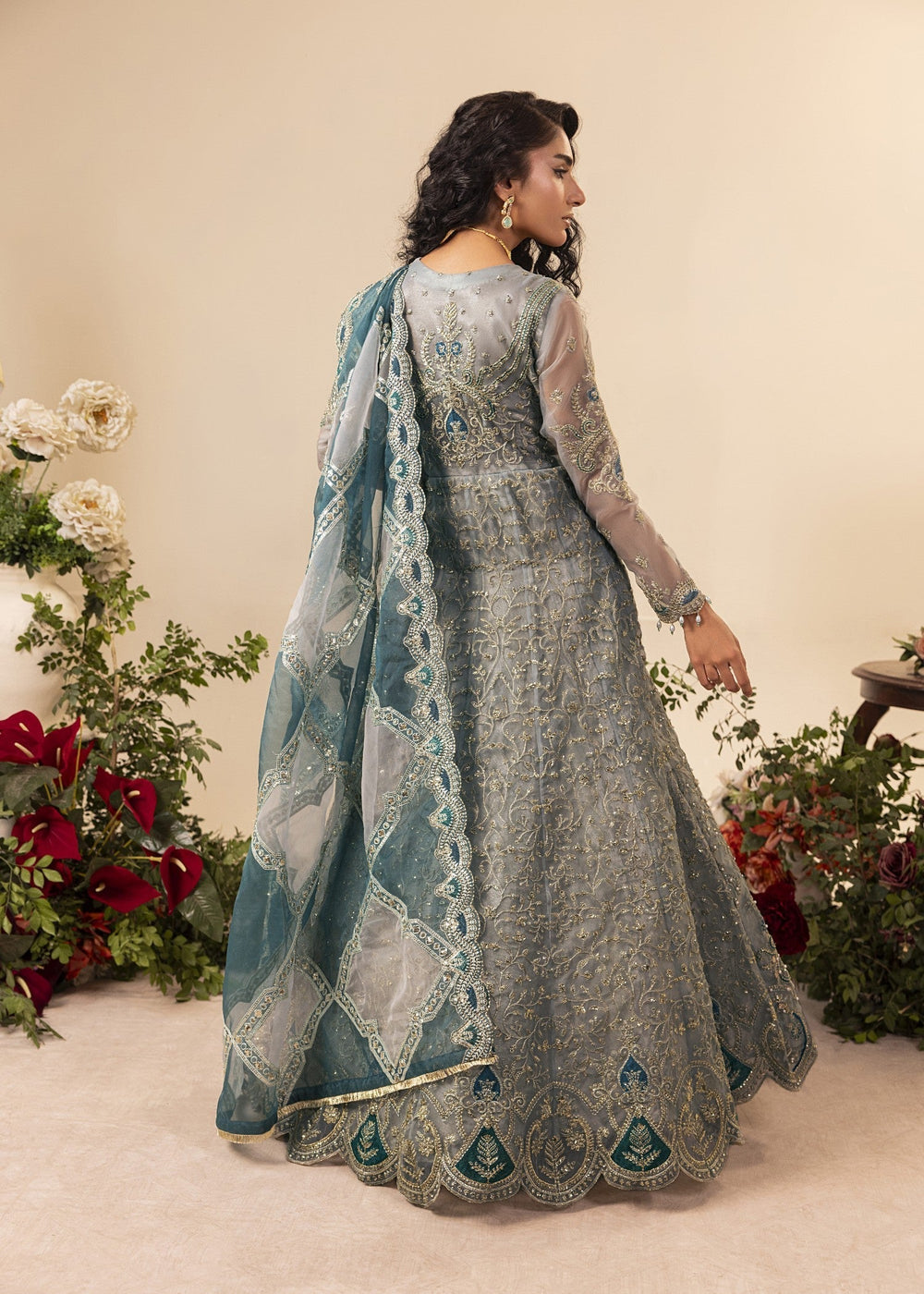 Diara Couture | Tabeer Formals | DF-13 - FROST BLUE