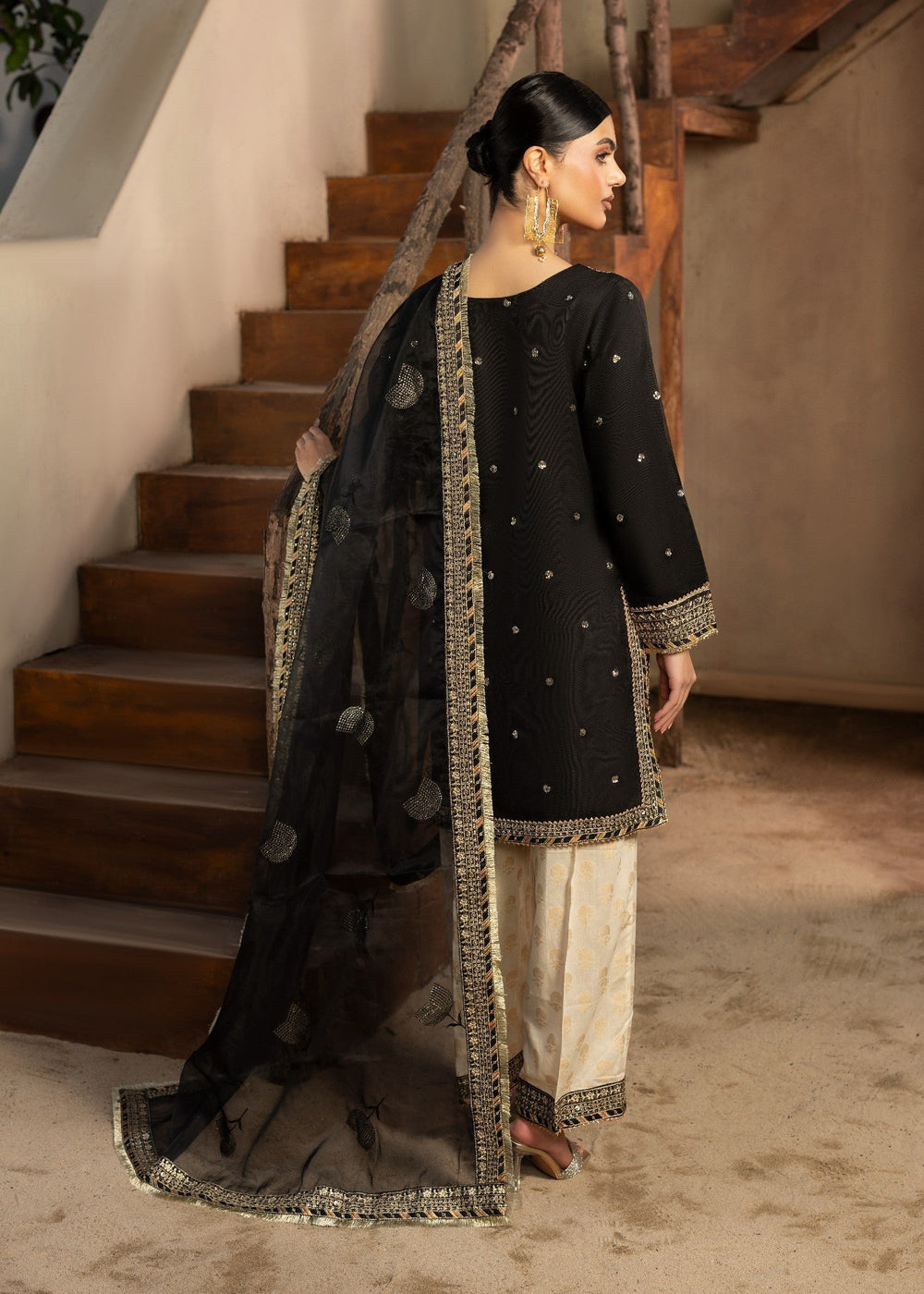 Diara Couture | Rangrez Luxe Pret | DF-46 - BLACK