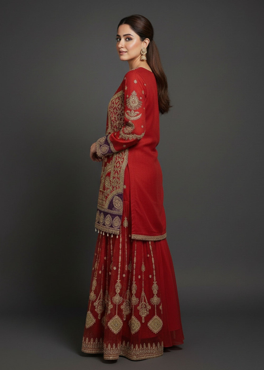 Diara Couture | Tabeer Formals |UA-01 - RED