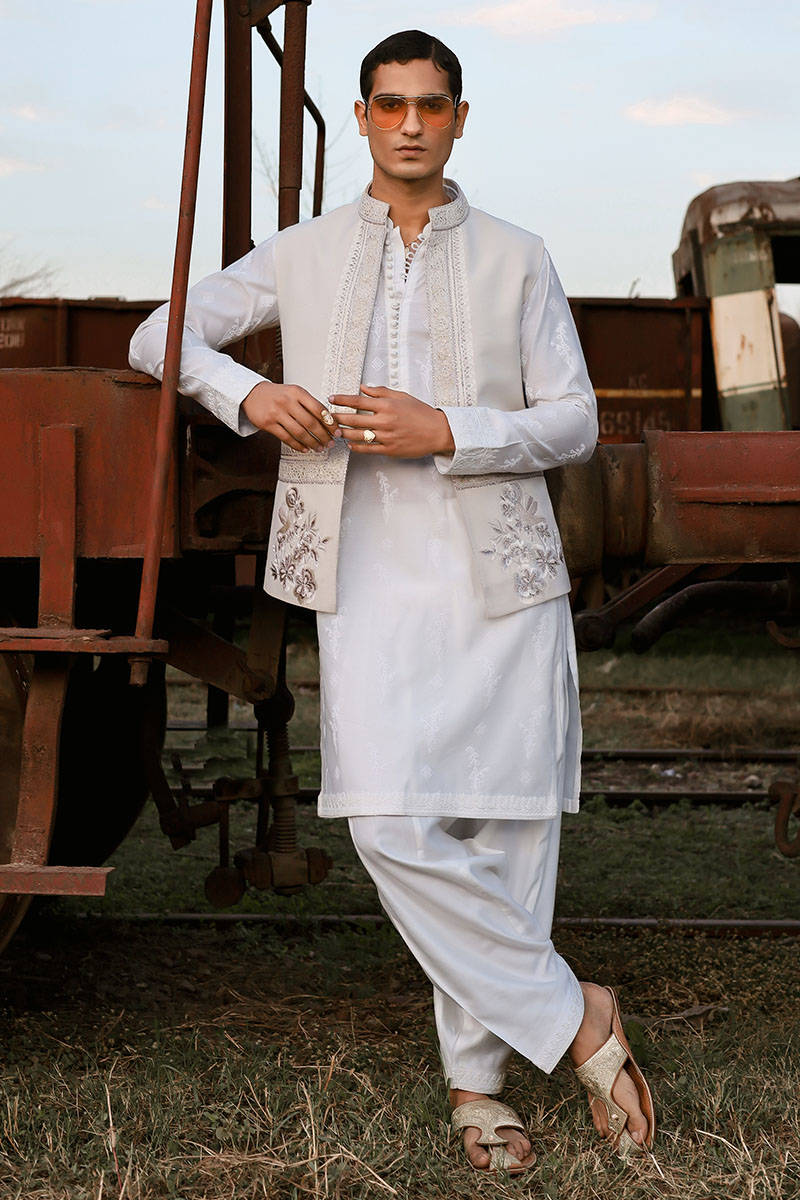 Pakistani Menswear | MNR-QAMAR-A - Pakistani Clothes for women, in United Kingdom and United States