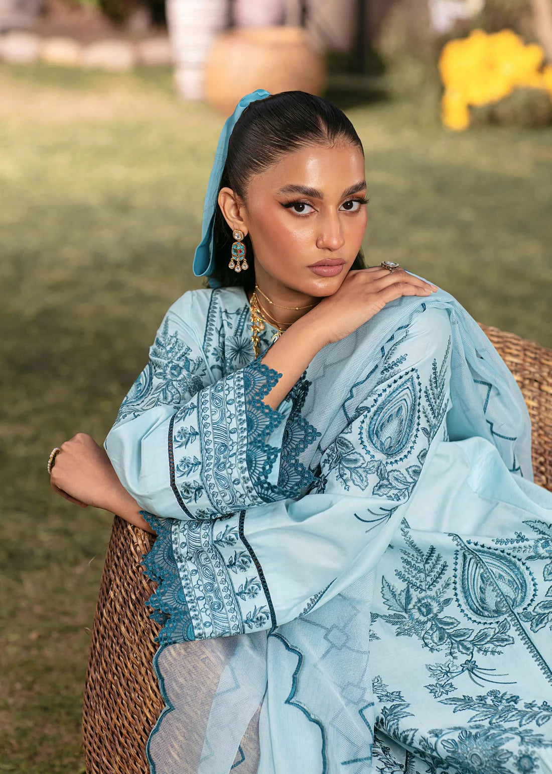 Mohagni | Muntazir Luxury Lawn 24 | CM-10 - Pakistani Clothes for women, in United Kingdom and United States