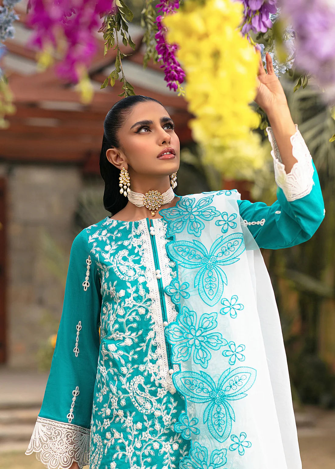 Mohagni | Muntazir Luxury Lawn 24 | MGZ-10 - Pakistani Clothes for women, in United Kingdom and United States