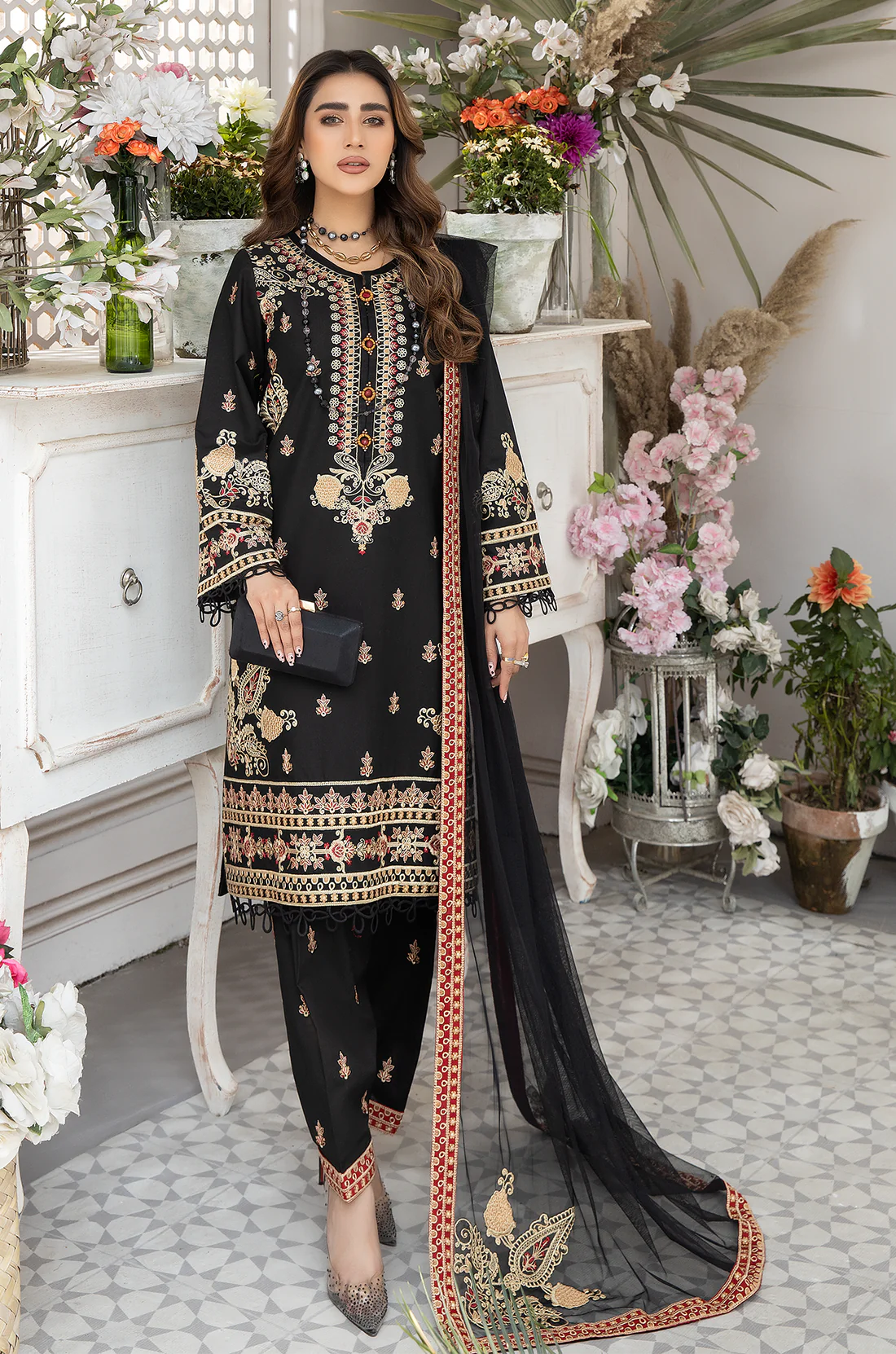 Mohagni | Muntazir Luxury Lawn 24 | AM-05 - Pakistani Clothes for women, in United Kingdom and United States