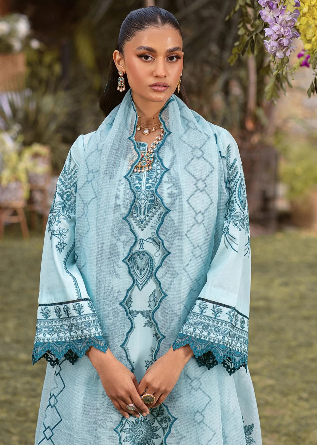 Mohagni | Muntazir Luxury Lawn 24 | CM-10 - Pakistani Clothes for women, in United Kingdom and United States