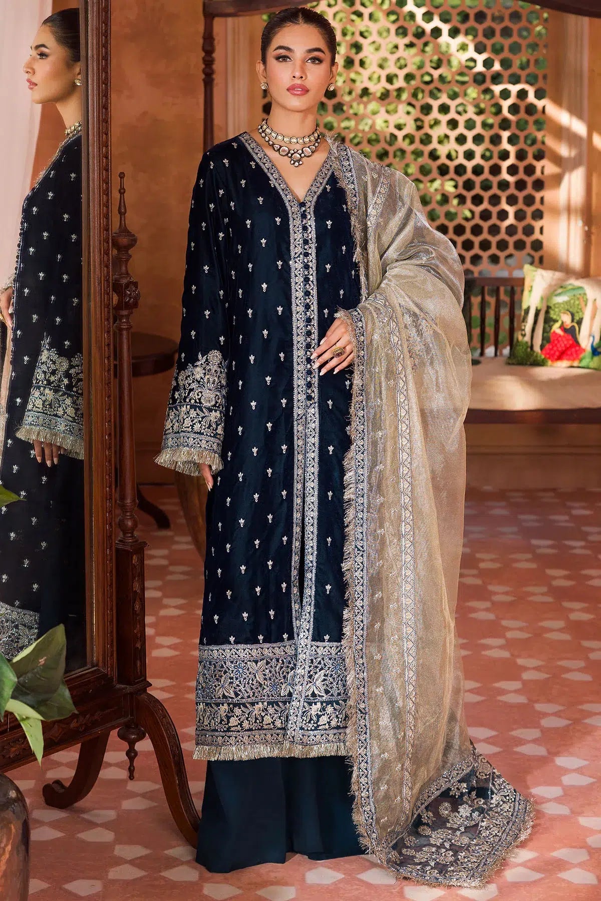 Motifz | Grand Velour Velvet Collection | 4406 - Pakistani Clothes for women, in United Kingdom and United States