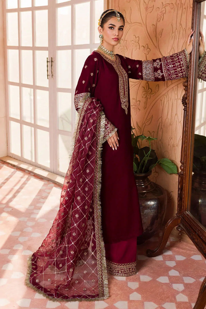 Motifz | Grand Velour Velvet Collection | 4407 - Hoorain Designer Wear - Pakistani Ladies Branded Stitched Clothes in United Kingdom, United states, CA and Australia