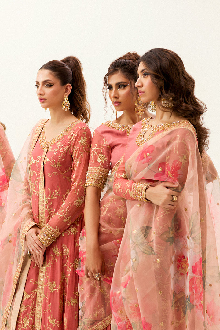Mushq | Best of Mushq | Coral Almond - Hoorain Designer Wear - Pakistani Ladies Branded Stitched Clothes in United Kingdom, United states, CA and Australia