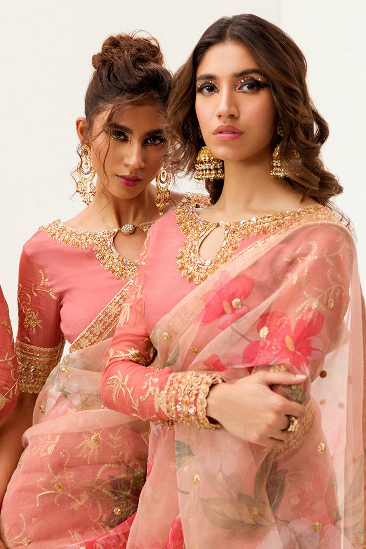 Mushq | Best of Mushq | Coral Almond - Hoorain Designer Wear - Pakistani Ladies Branded Stitched Clothes in United Kingdom, United states, CA and Australia