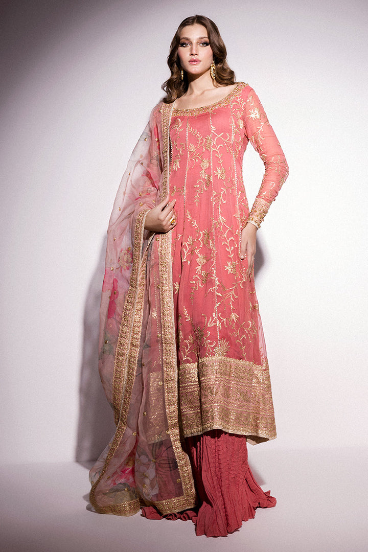 Mushq | Best of Mushq | Coral Almond - Hoorain Designer Wear - Pakistani Designer Clothes for women, in United Kingdom, United states, CA and Australia
