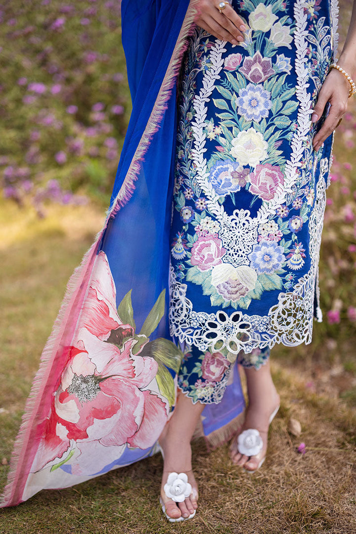 Mushq | Hemline The Secret Garden | BLUE MORPHO - Pakistani Clothes for women, in United Kingdom and United States