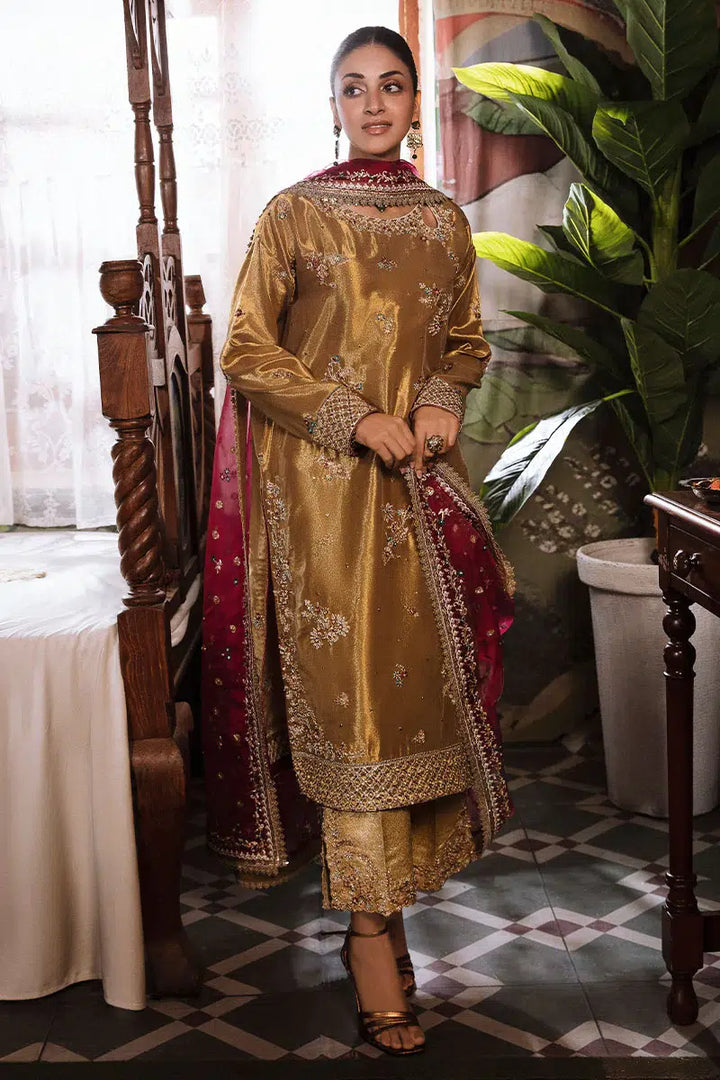 Mushq | Sunehri Anmol Edit | Zaisha - Hoorain Designer Wear - Pakistani Ladies Branded Stitched Clothes in United Kingdom, United states, CA and Australia