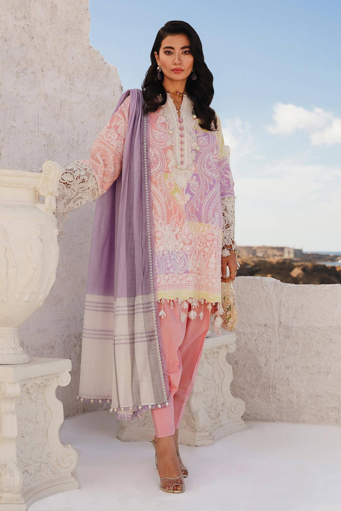 Sana Safinaz | Muzlin Spring 24 | M241-015A-DG - Pakistani Clothes for women, in United Kingdom and United States