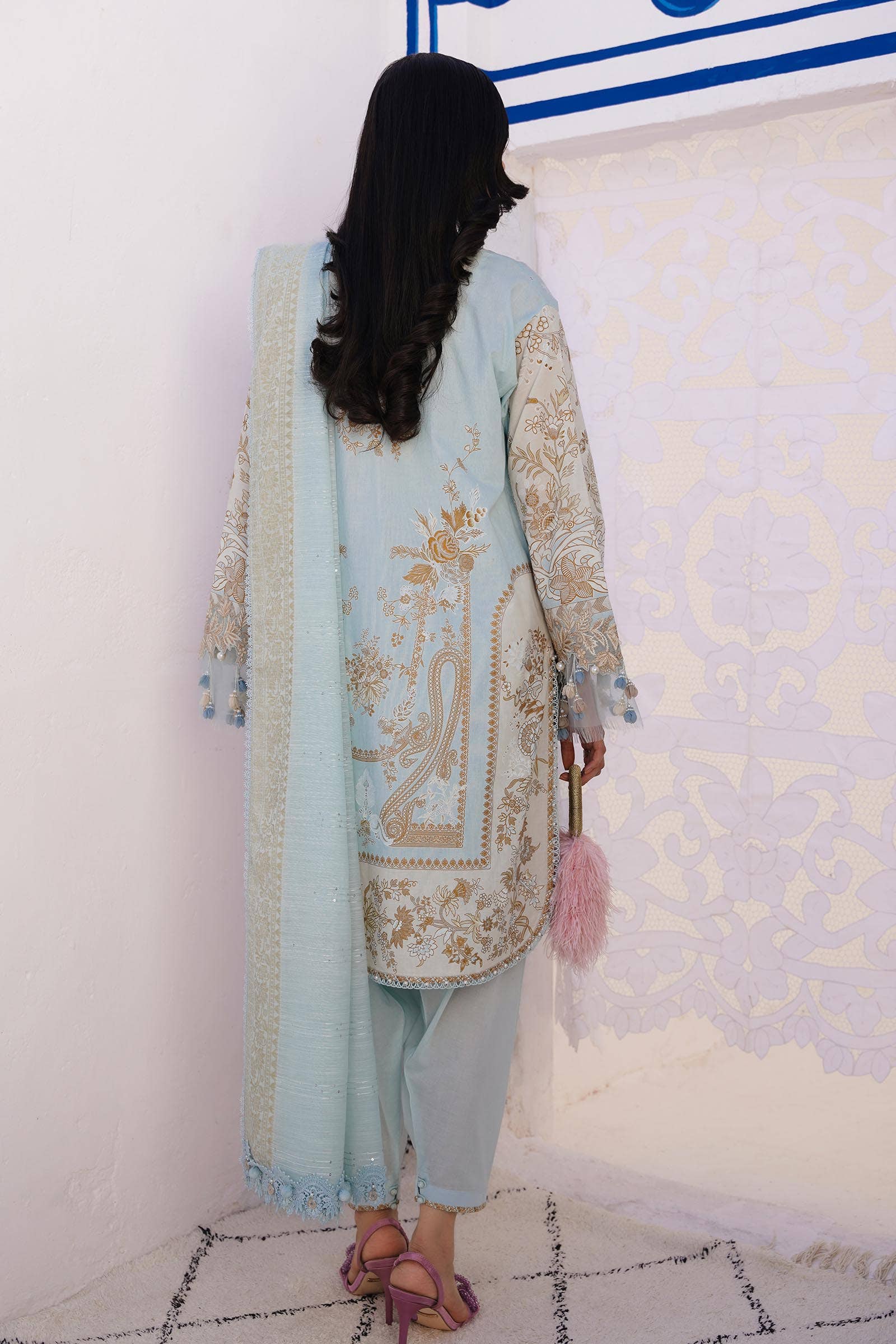 Sana Safinaz | Muzlin Spring 24 | M241-018B-CM - Pakistani Clothes for women, in United Kingdom and United States