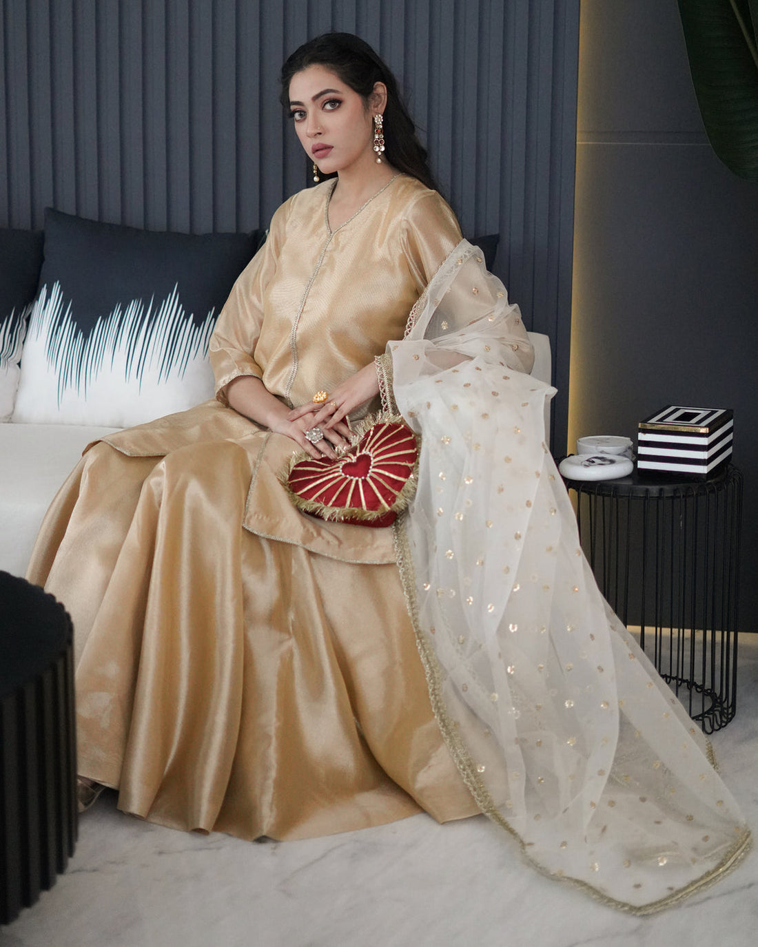 Zar | Gharara Formals | Golden