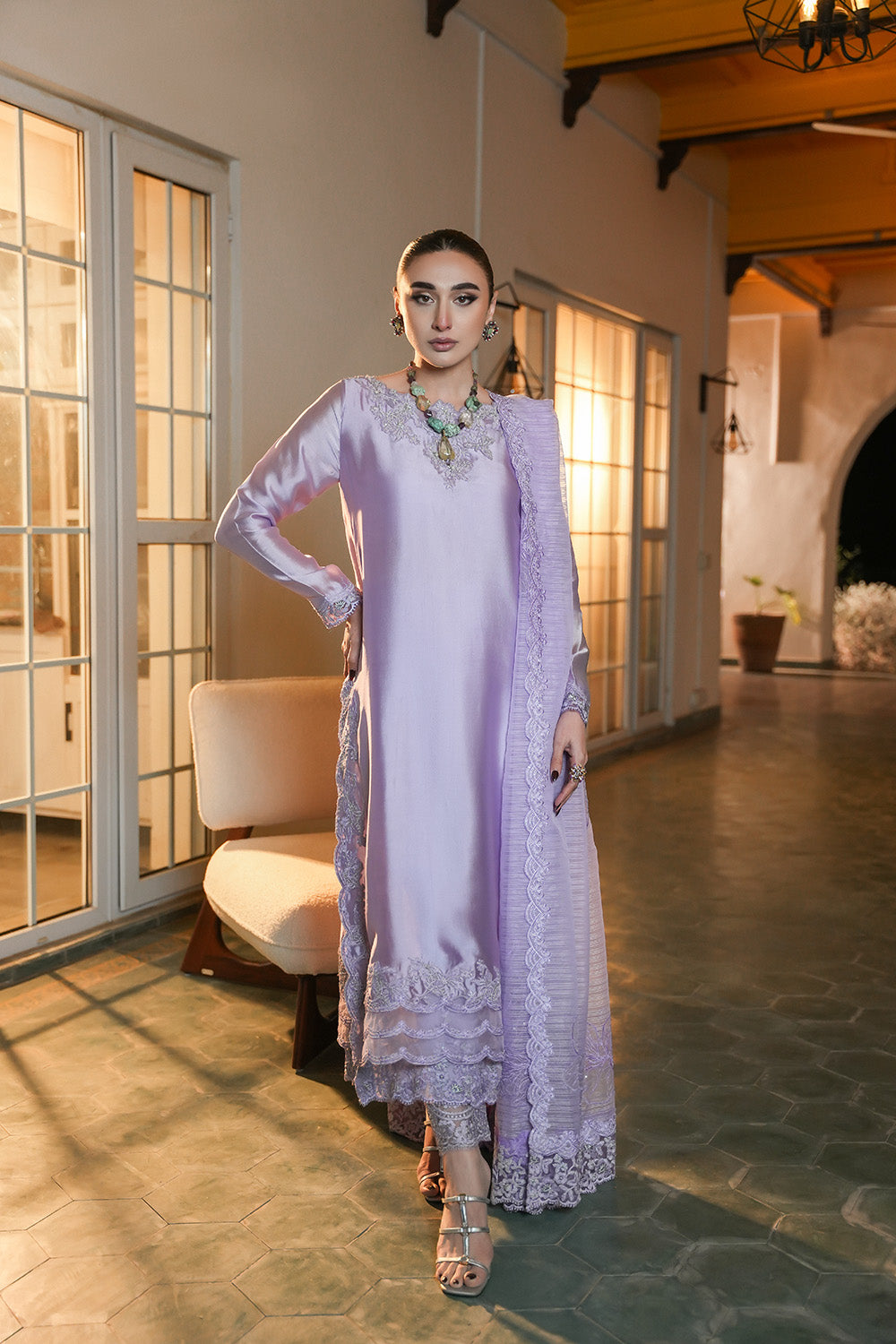 Nilofer Shahid | Verve Summer 24 | Dynamic Diva (3pc)- Verve SS 24 - Pakistani Clothes for women, in United Kingdom and United States