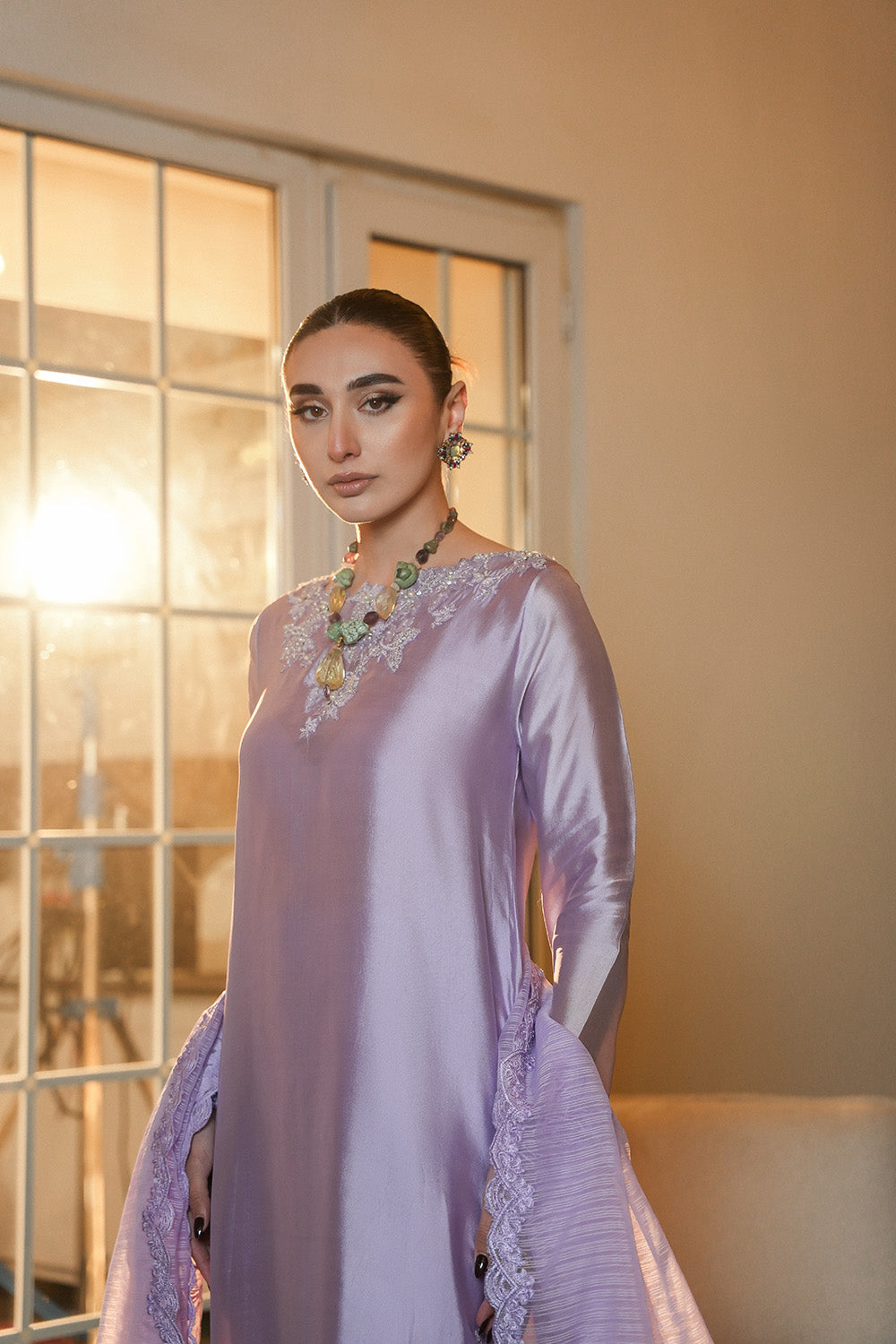 Nilofer Shahid | Verve Summer 24 | Dynamic Diva (3pc)- Verve SS 24 - Pakistani Clothes for women, in United Kingdom and United States