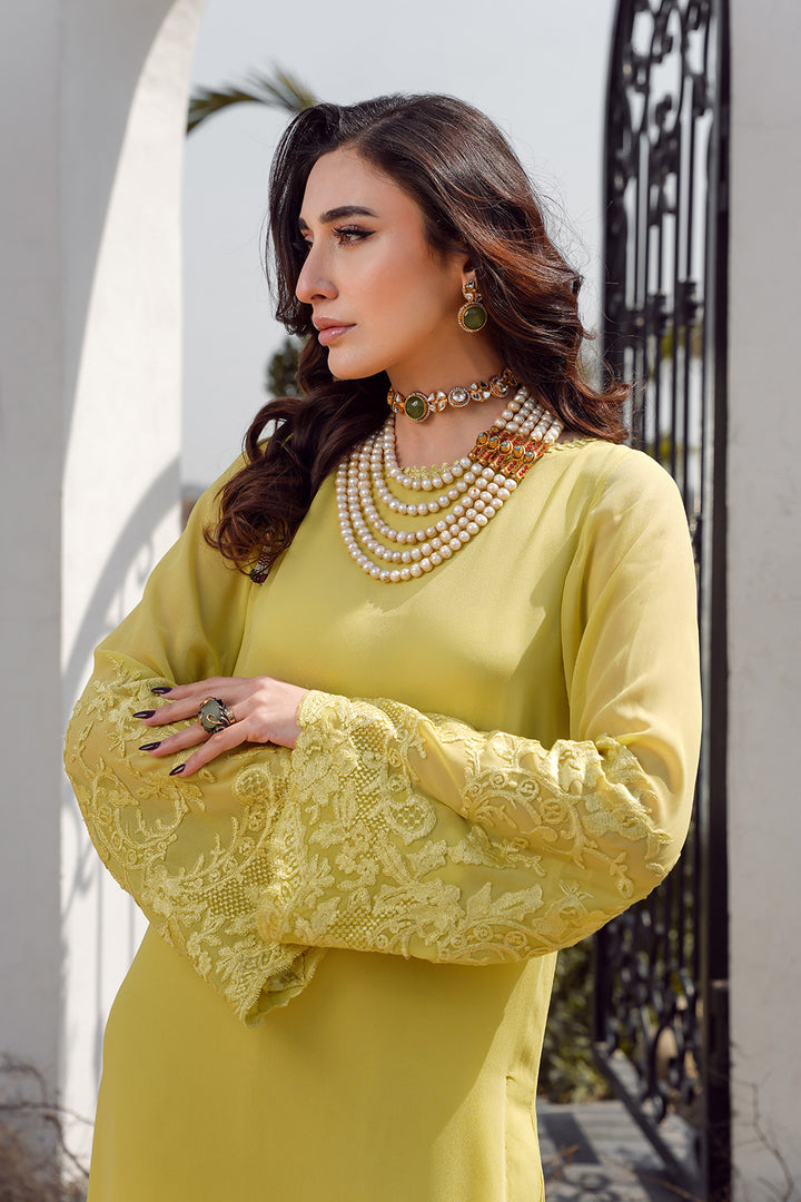 Nilofer Shahid | Verve Summer 24 | Evara (3pc) – Verve SS 24 - Hoorain Designer Wear - Pakistani Ladies Branded Stitched Clothes in United Kingdom, United states, CA and Australia