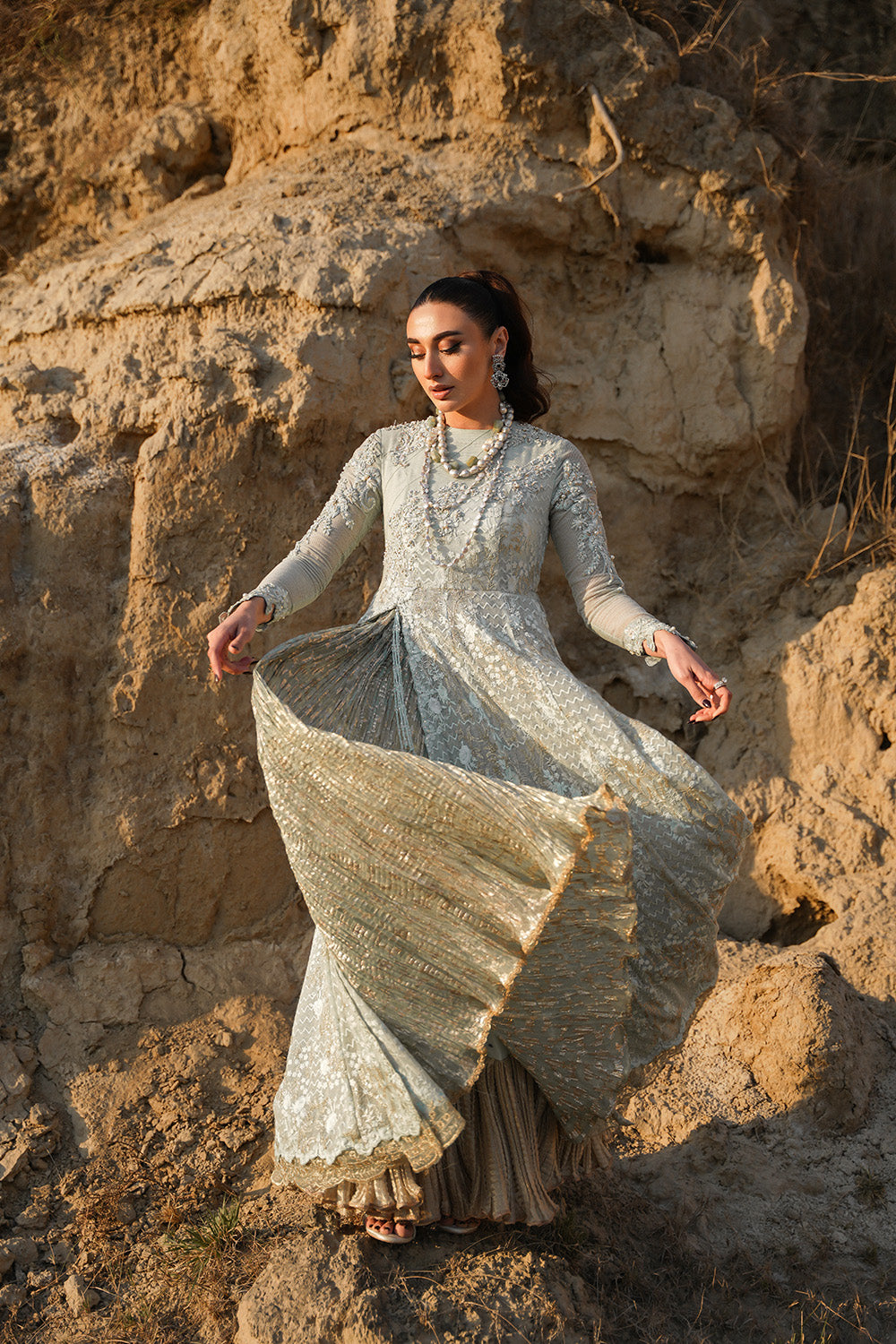 Nilofer Shahid | Verve Summer 24 | Mavi – Verve SS 24 - Pakistani Clothes for women, in United Kingdom and United States