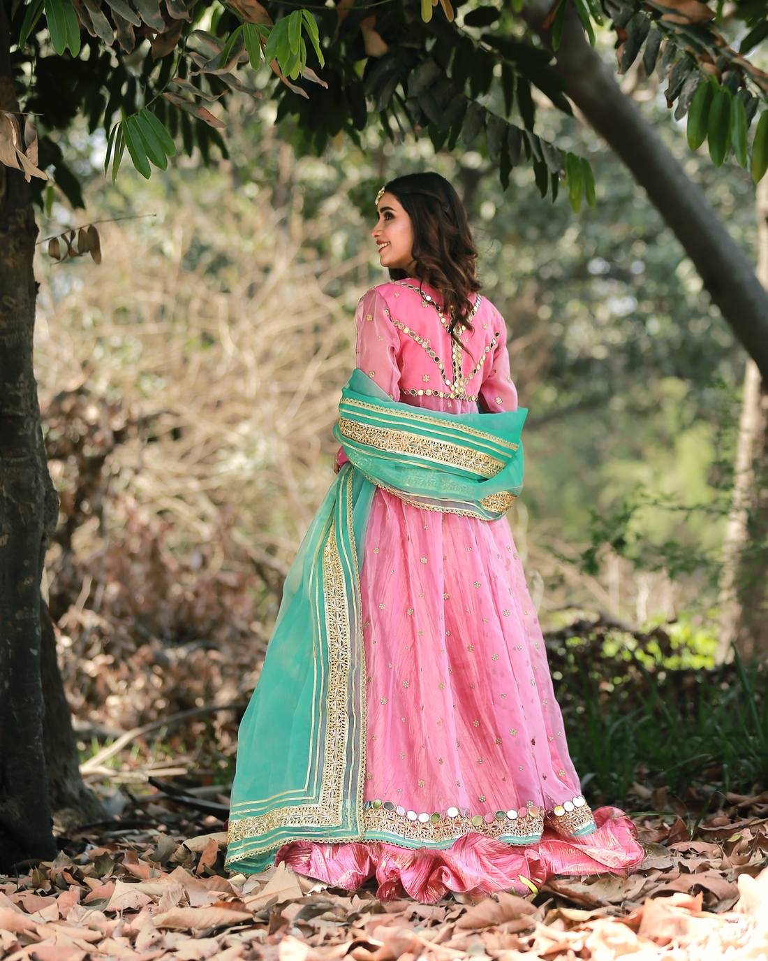 Zar | Formals Wear | Pink/Turquoise