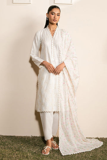 Cross Stitch | Mahiri Lawn 25 | IVORY GLINT